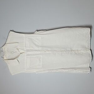 H&M white linen sleeveless tunic